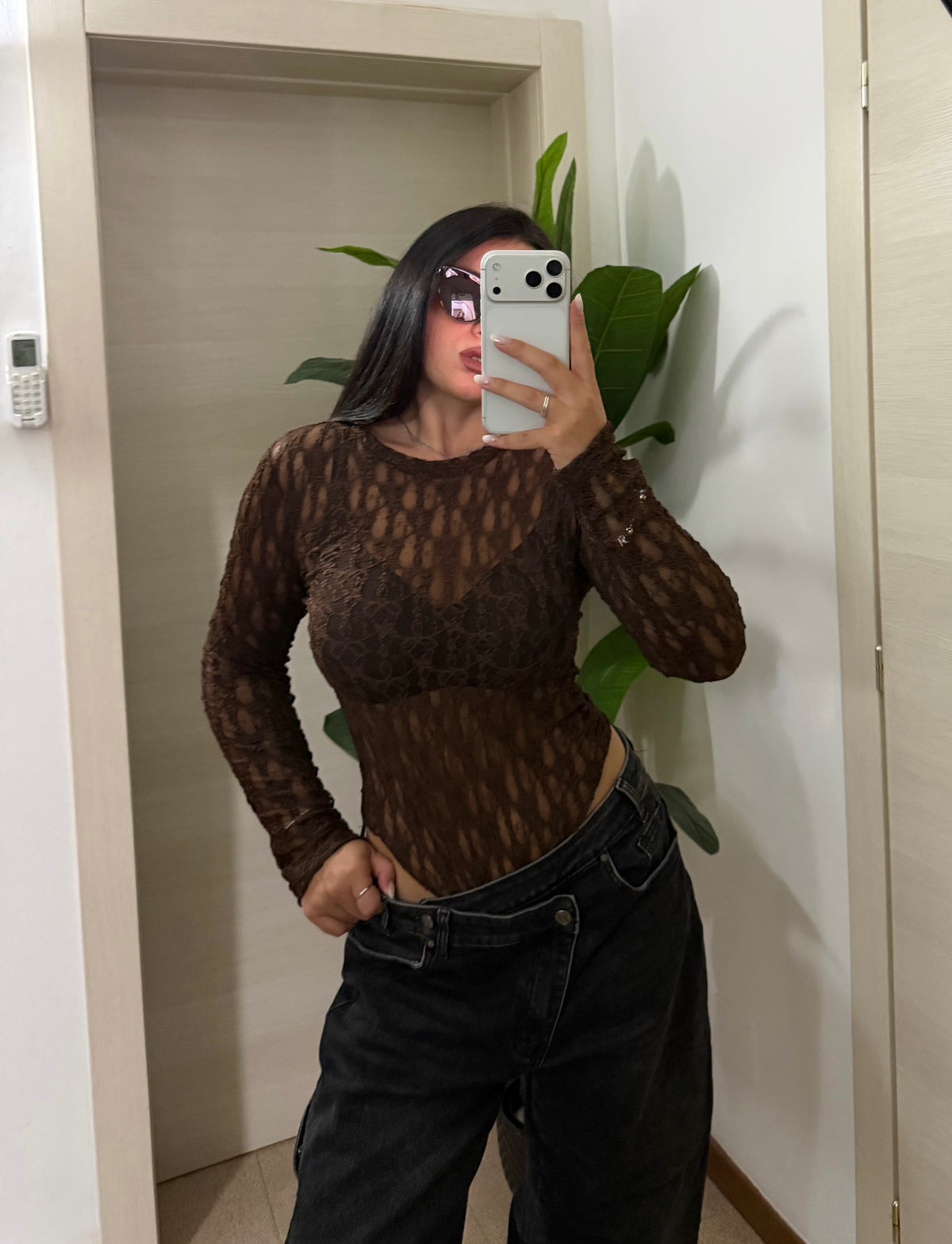 BODY VELATO MANICA LUNGA