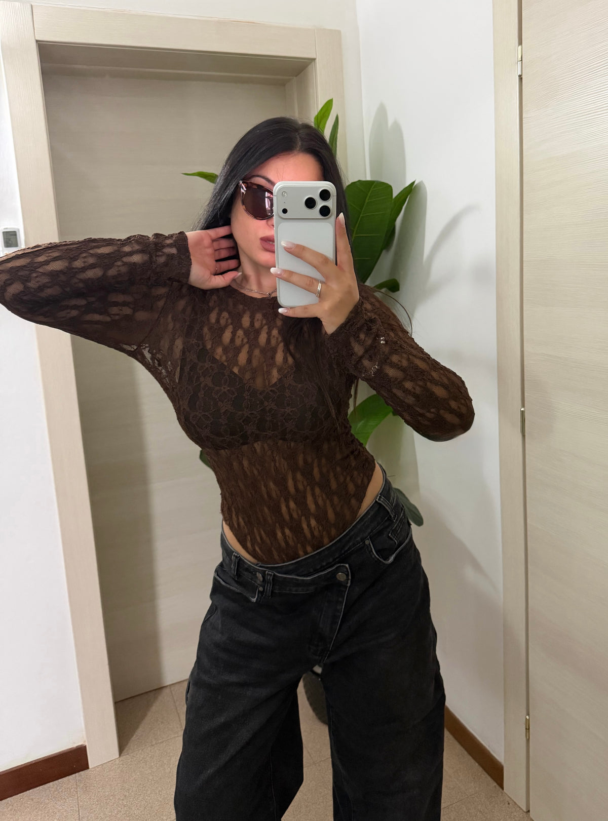 BODY VELATO MANICA LUNGA