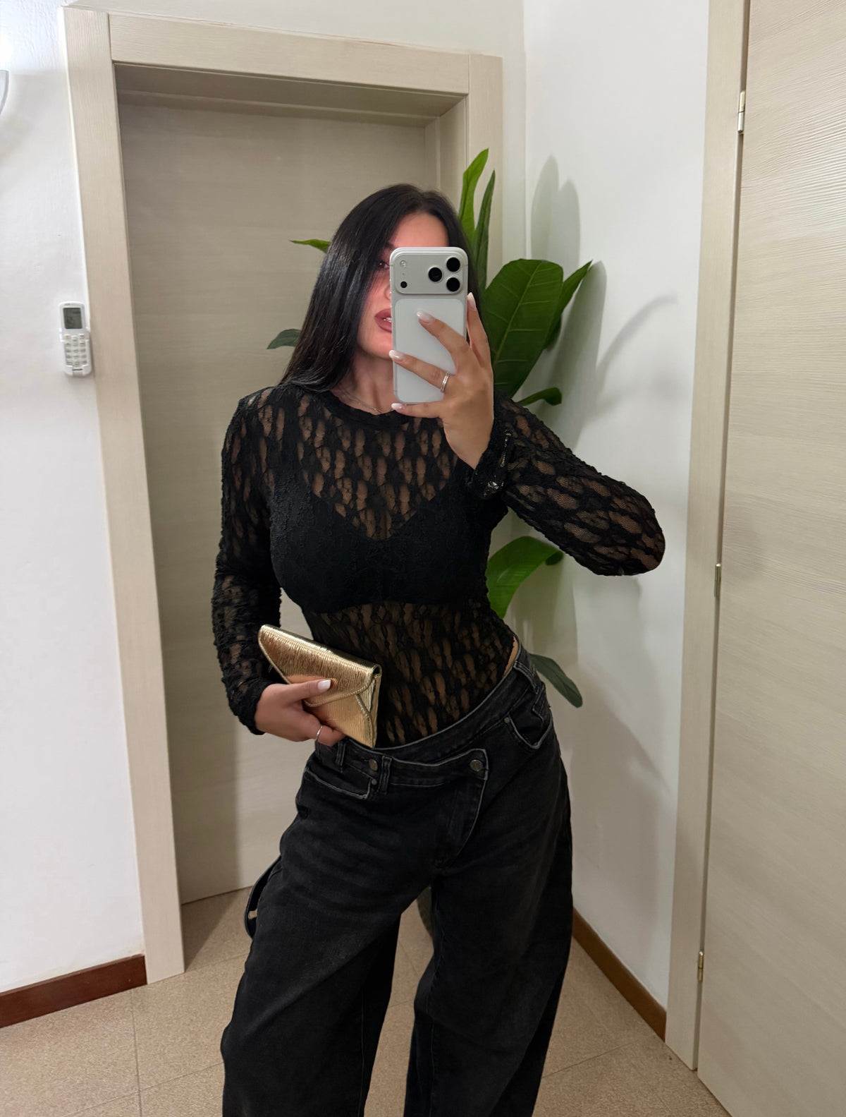 BODY VELATO MANICA LUNGA