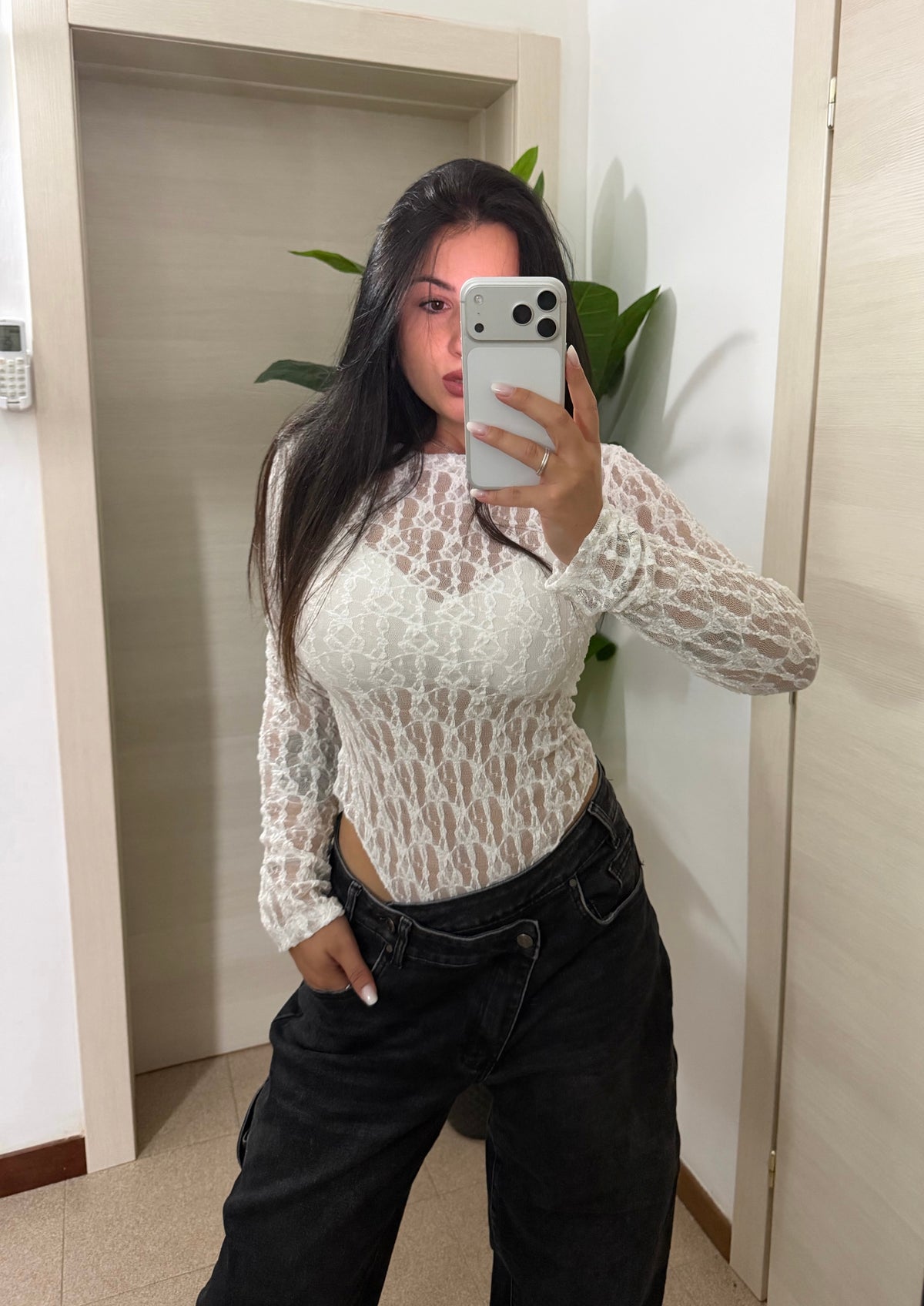 BODY VELATO MANICA LUNGA